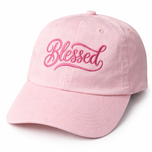 Load image into Gallery viewer, womens faith based hat soft pink adjustable baseball cap