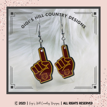 Load image into Gallery viewer, Foam Finger Fan Earrings