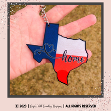 Load image into Gallery viewer, Texas Earrings, Keychain Or Car Charm
