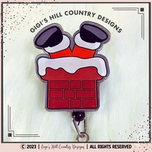 Load image into Gallery viewer, Santa Chimney - Badge Reel, Magnet, Keychain, Christmas Ornament, Lanyard, Lapel Pin