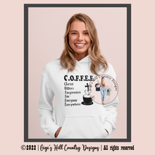 Load image into Gallery viewer, Christ Offers Forgiveness For Everyone Everywhere Hoodie OR Tee