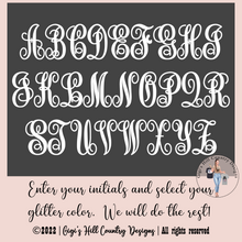 Load image into Gallery viewer, Monogram Beaded Rear View Mirror Dangle Decor