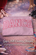 Embroidered “DANCE” T-Shirt | Varsity Dance Shirt | Dancer & Dance Mom Gift | Ballet Studio Apparel