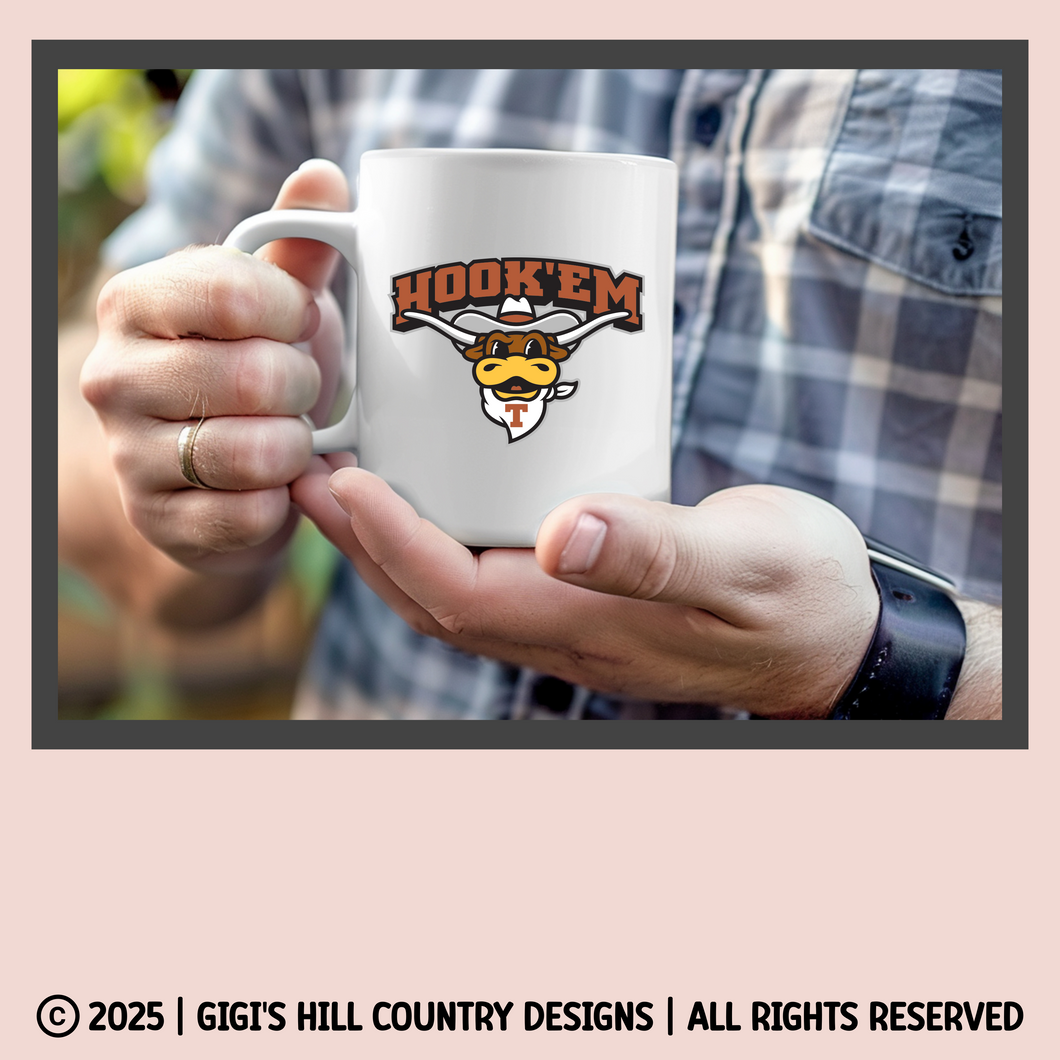 UT Austin Hook Em Ceramic Coffee Mug