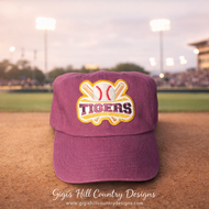 Tigers Baseball Hat for Women | Maroon Game Day Cap | Cute High School Spirit Wear