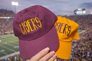 Gold Tigers Embroidered Hat | Maroon Script Baseball Cap | Game Day Spirit Cap | Adjustable Unisex Hat