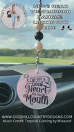 I've Got A Good Heart But This Mouth Beaded Rear View Mirror Dangle Decor
